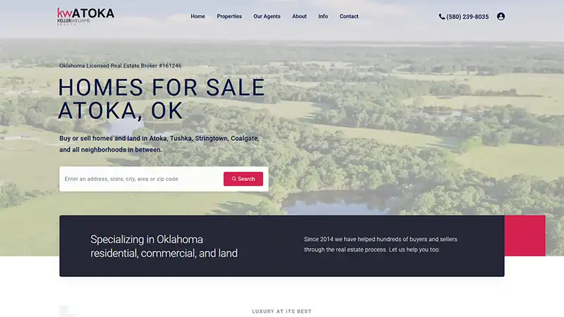 Keller Williams Atoka website screenshot